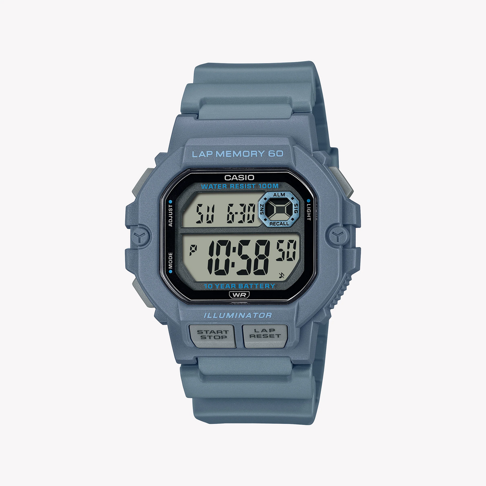 Casio Men's Blue Rubber Digital Watch | Ws-1400h-2avef by i-watch
