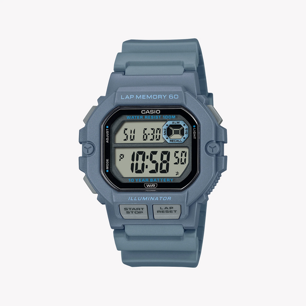 Casio Men's Blue Rubber Digital Watch | Ws-1400h-2avef