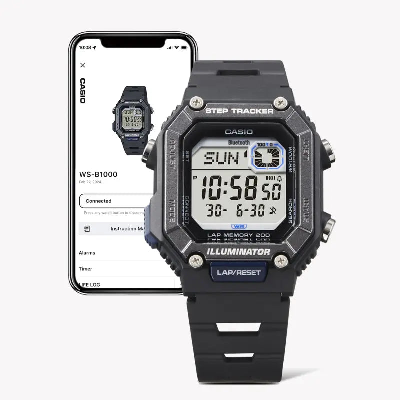 Casio Men's Black Resin Watch, Quartz Dial | Ws-B1000-1avef by i-watch