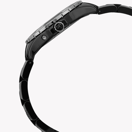 Guess Collection Women's Ceramic Black & Silver Watch | X69002l2s