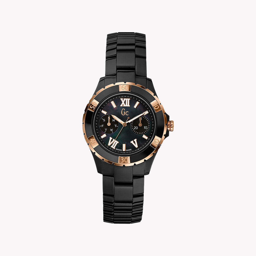 Guess Women's Ceramic/Rose Gold, Black | X69004l2s Watch
