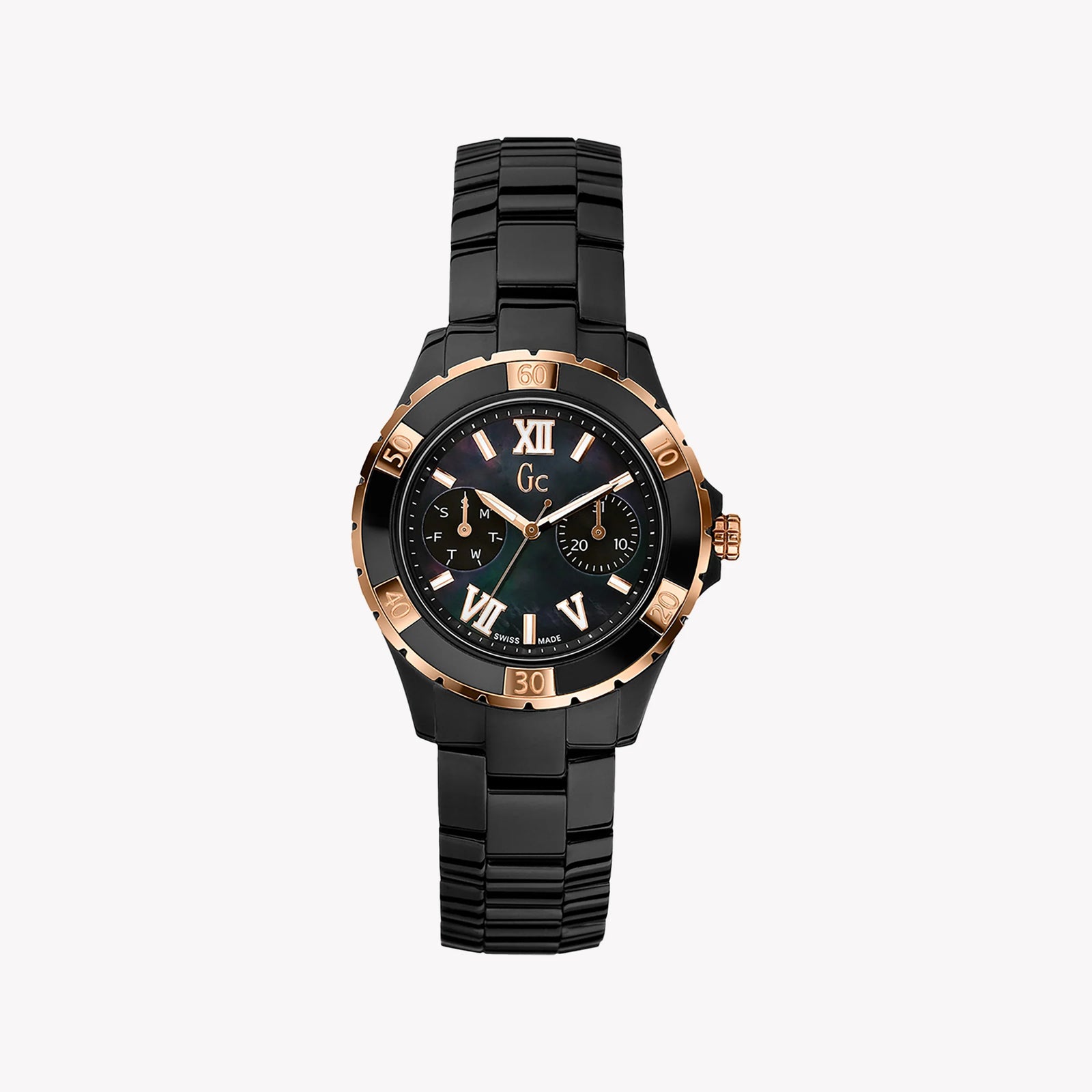 Guess Women's Ceramic/Rose Gold, Black | X69004l2s Watch by i-watch