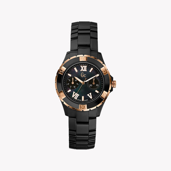 Guess Women's Ceramic/Rose Gold, Black | X69004l2s Watch by i-watch