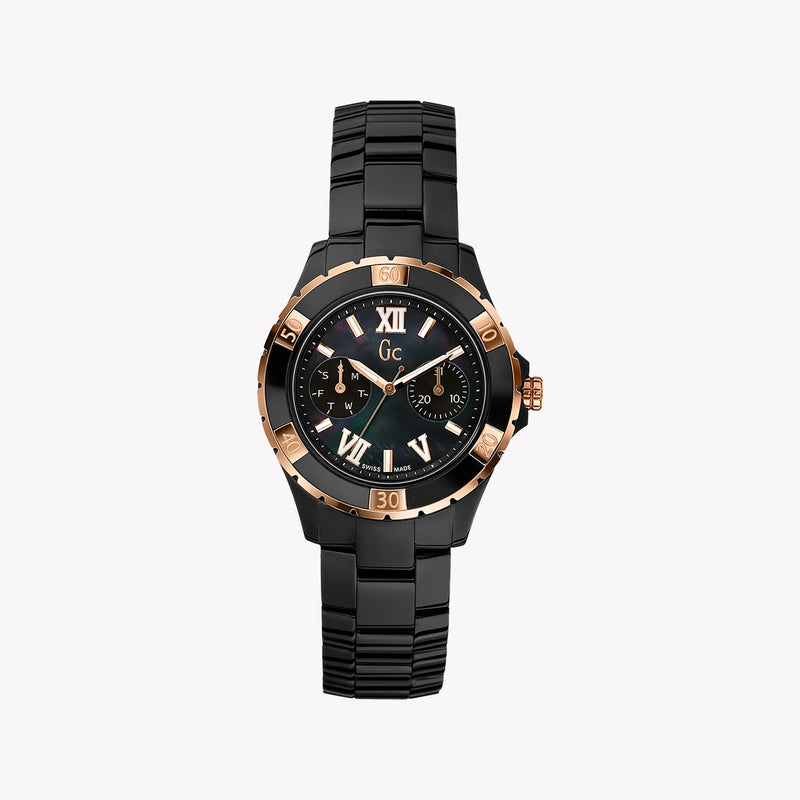 Guess Women's Ceramic/Rose Gold, Black | X69004l2s Watch by i-watch