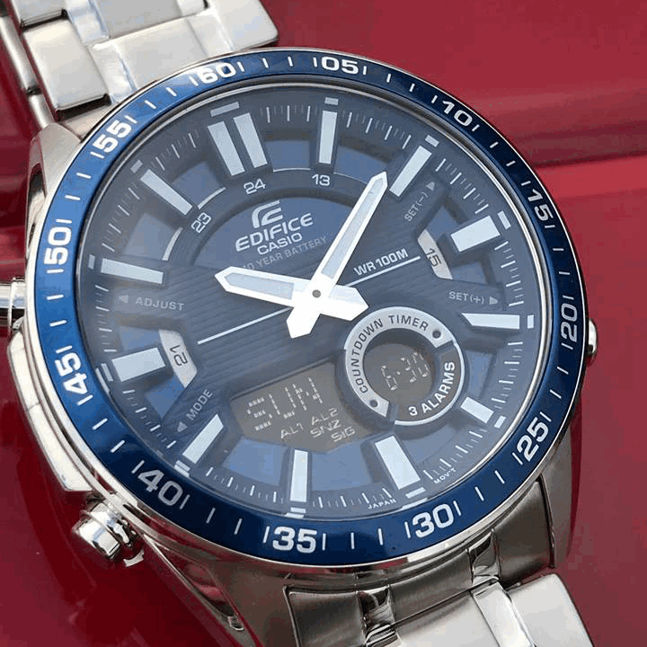 CASIO EDIFICE EFV-C100D-2AVDF MEN'S WATCH - SPORTY ELEGANCE WITH BLUE DIAL & STAINLESS STEEL BAND-i-Watch-4