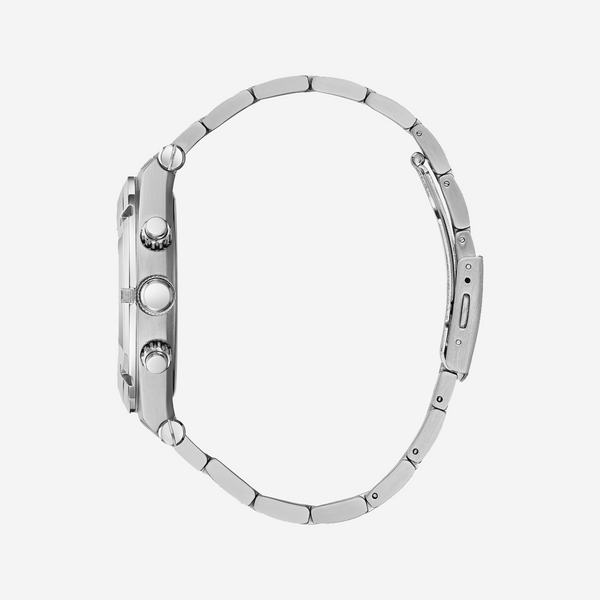 Guess Watches Men's Silver Stainless Steel, Black Dial | Gw0260g1 by i-watch
