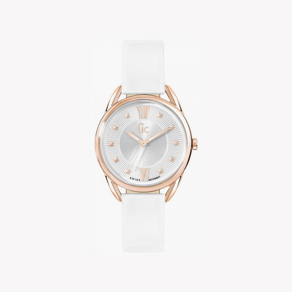 Guess Women's Gold/White Quartz Watch | Y13002l1