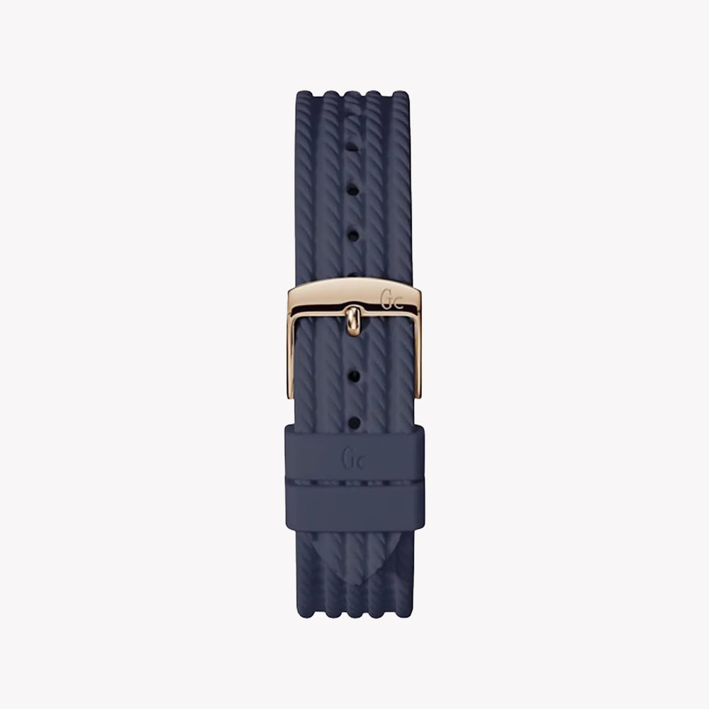 GUESS Women's Rose Gold & Blue Silicone Watch | Y16005L7 by i-watch