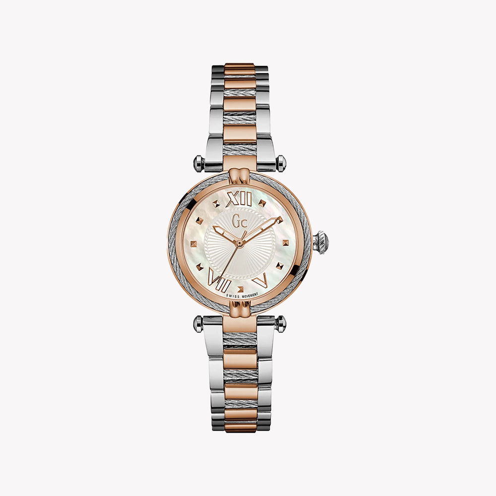 GUESS Women's Stainless Steel Silver & Rose Gold Watch Y18002L1 by i-watch