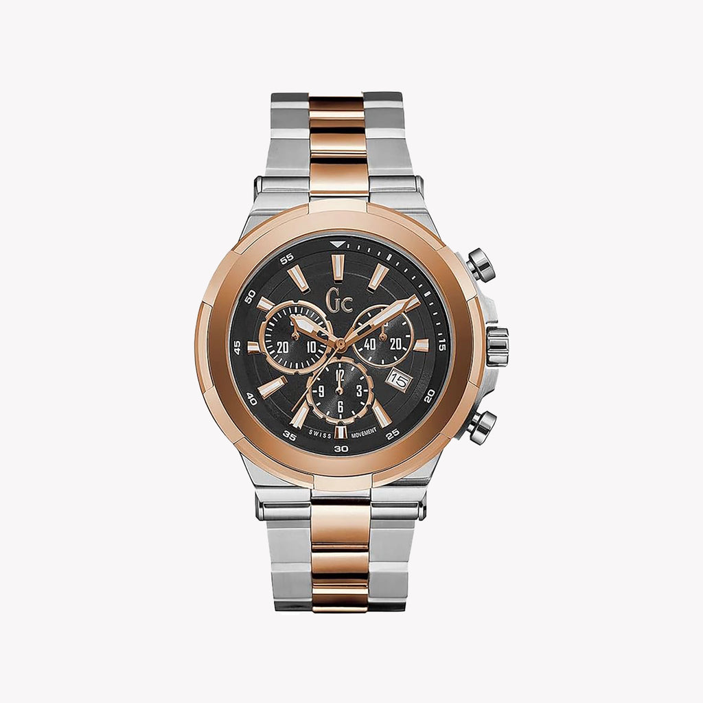 GUESS Men's Stainless Steel Silver/Rose Gold Watch | Y23003G2