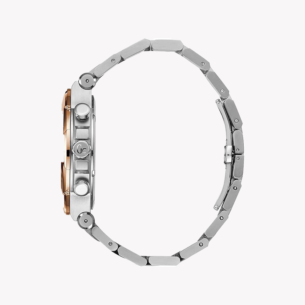 GUESS Men's Stainless Steel Silver/Rose Gold Watch | Y23003G2