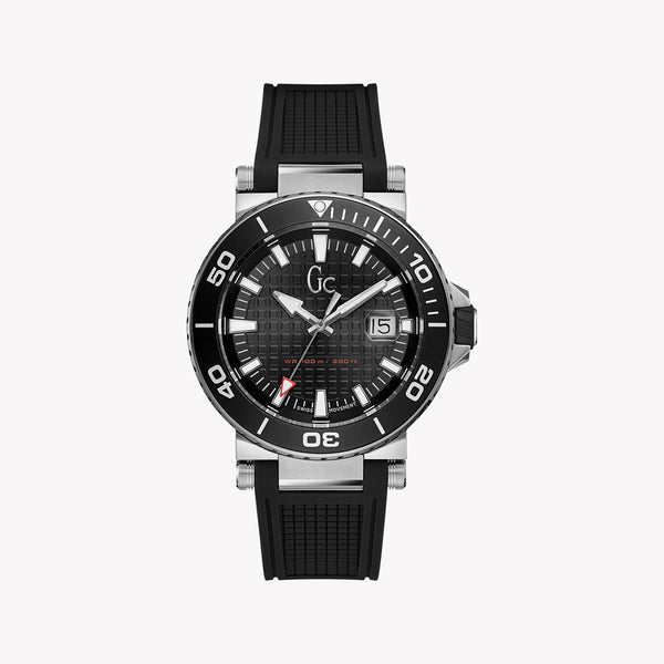 GUESS Men's Black Silicone Watch, Stainless Steel | Y36002G2 by i-watch