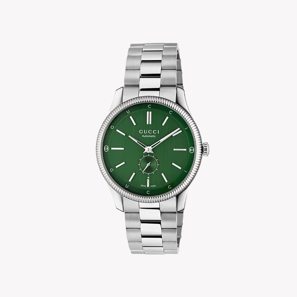 GUCCI Men's Stainless Steel Green Dial Automatic Watch | YA126397