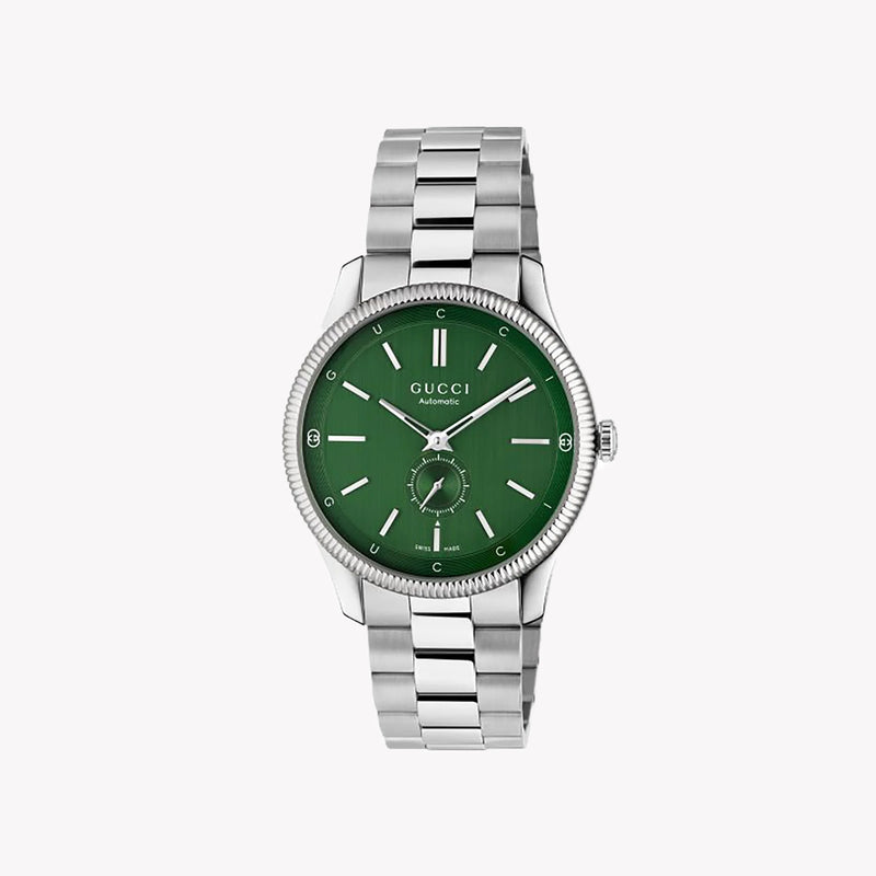 GUCCI Men's Stainless Steel Green Dial Automatic Watch | YA126397 by i-watch