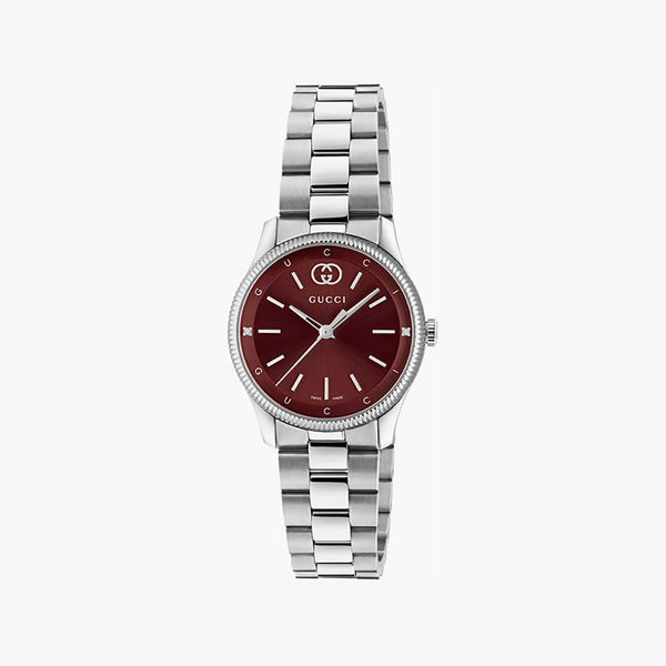 Gucci Unisex Stainless Steel, Red/Silver | Ya1265069 by i-watch