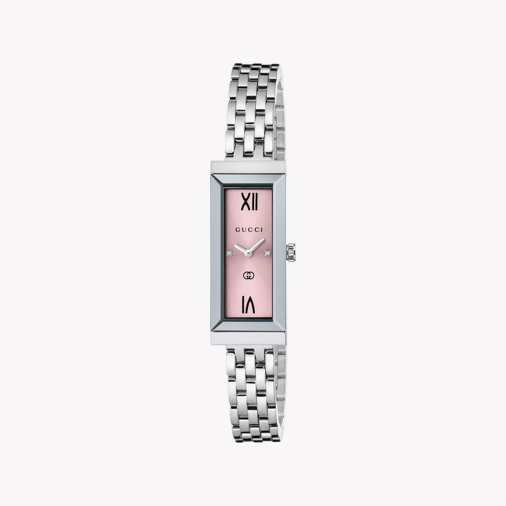 GUCCI Women's Stainless Steel Pink Dial Watch YA127516