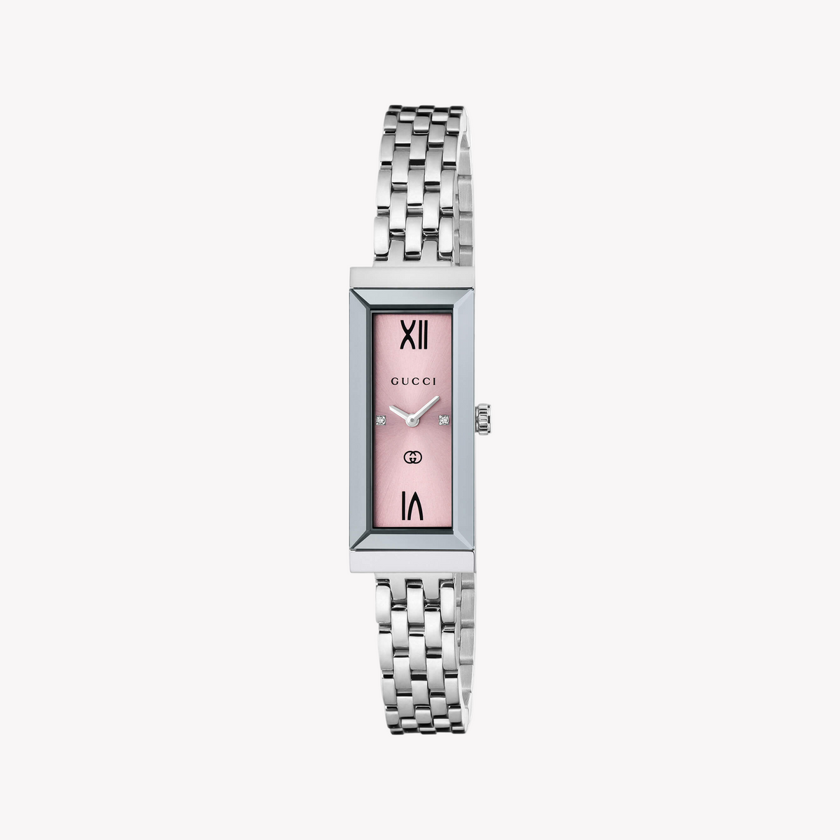 GUCCI Women's Stainless Steel Pink Dial Watch YA127516