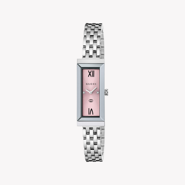 GUCCI Women's Stainless Steel Pink Dial Watch YA127516 by i-watch