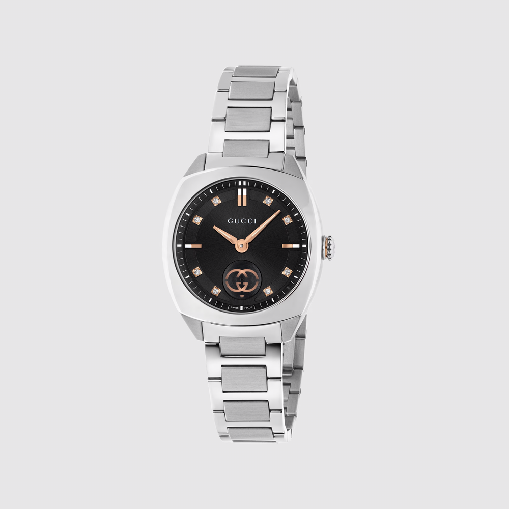 Gucci Women's Silver/Black Watch | Ya142513 by i-watch