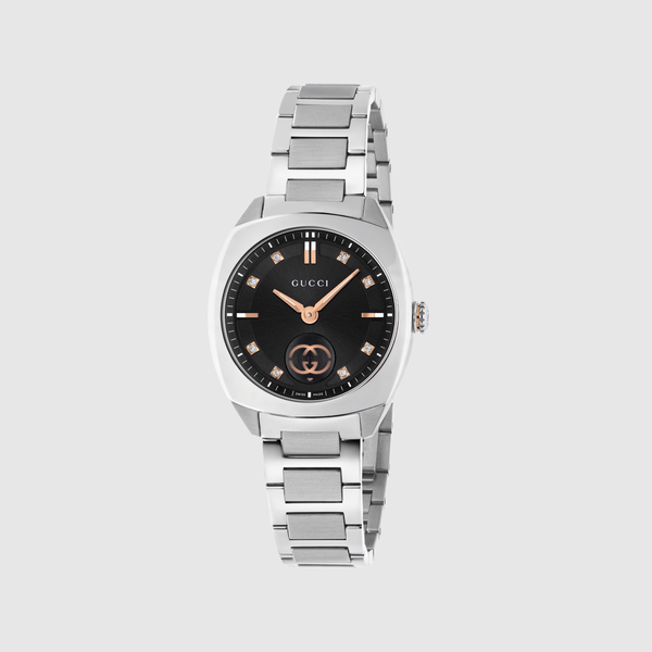 Gucci Women's Silver/Black Watch | Ya142513 by i-watch