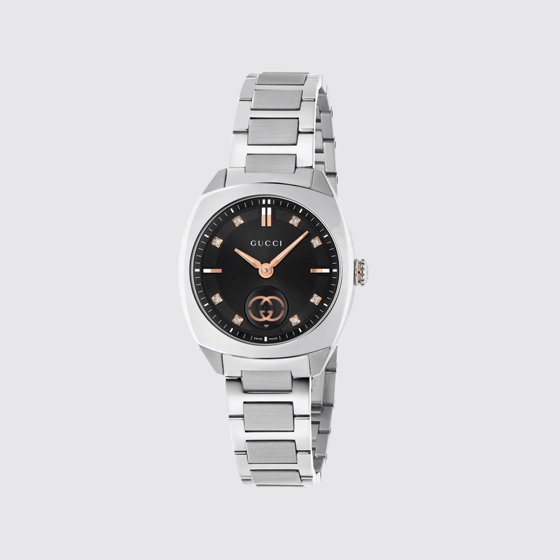 Gucci Women's Silver/Black Watch | Ya142513 by i-watch