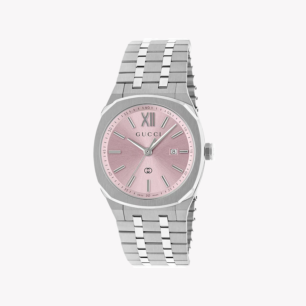 GUCCI Women's Stainless Steel Pink Dial Watch | YA163509