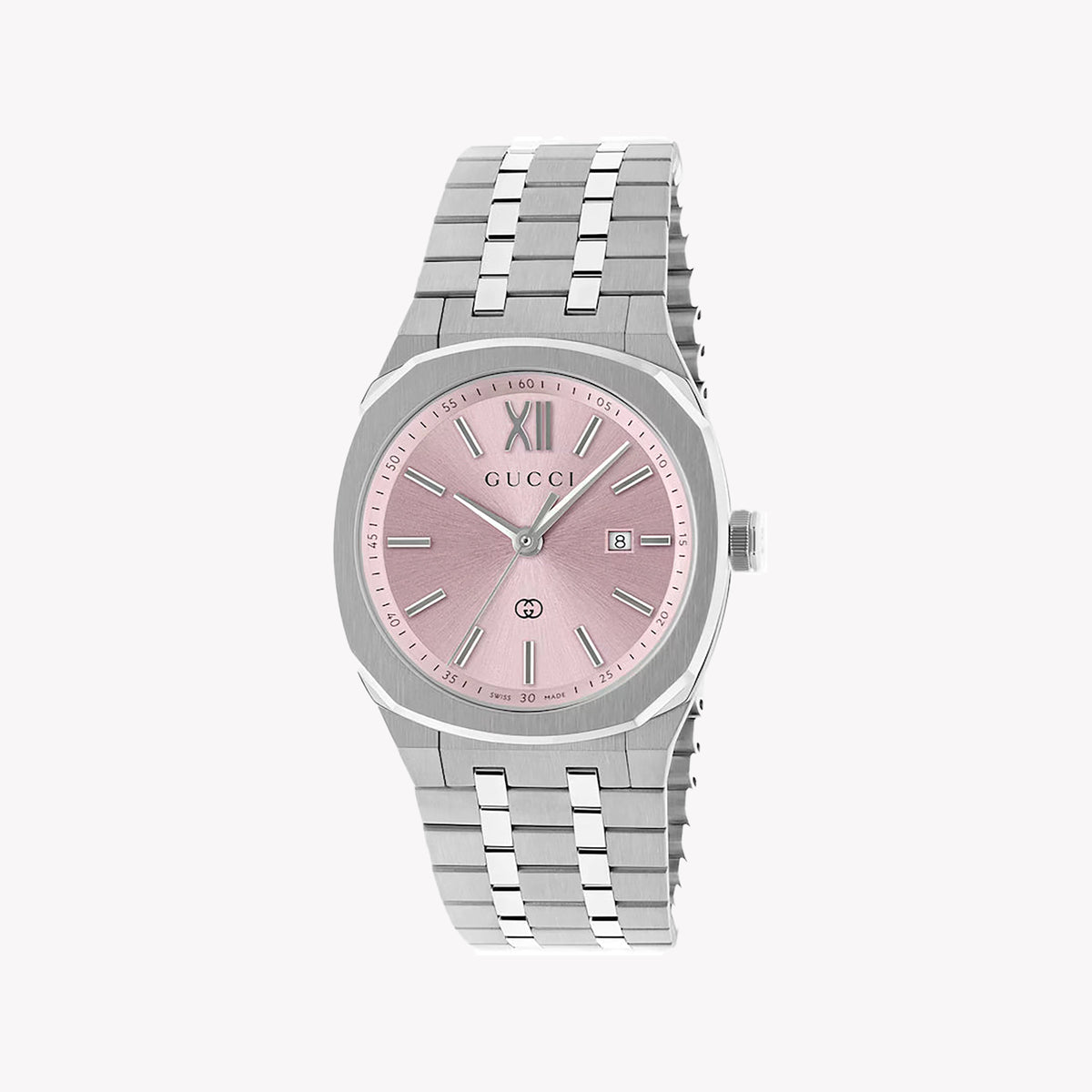 GUCCI Women's Stainless Steel Pink Dial Watch | YA163509
