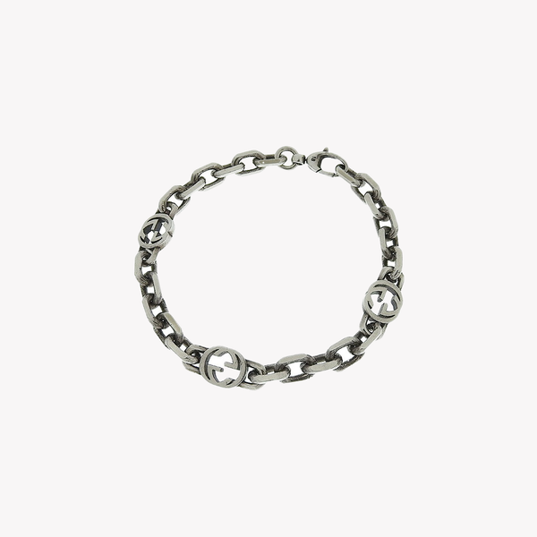 Gucci Interlocking Chain Bracelet with Logo Detail | YBA620798001017 by i-watch