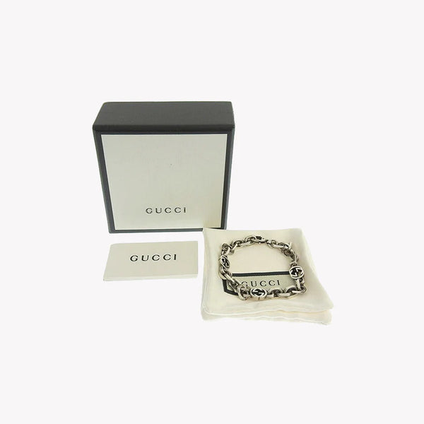 Gucci Interlocking Chain Bracelet with Logo Detail | YBA620798001017 by i-watch