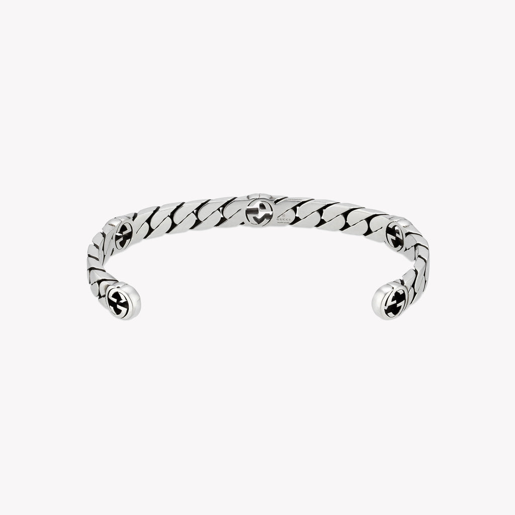 Interlocking G Cuff Sterling Silver Bracelet | YBA661526001