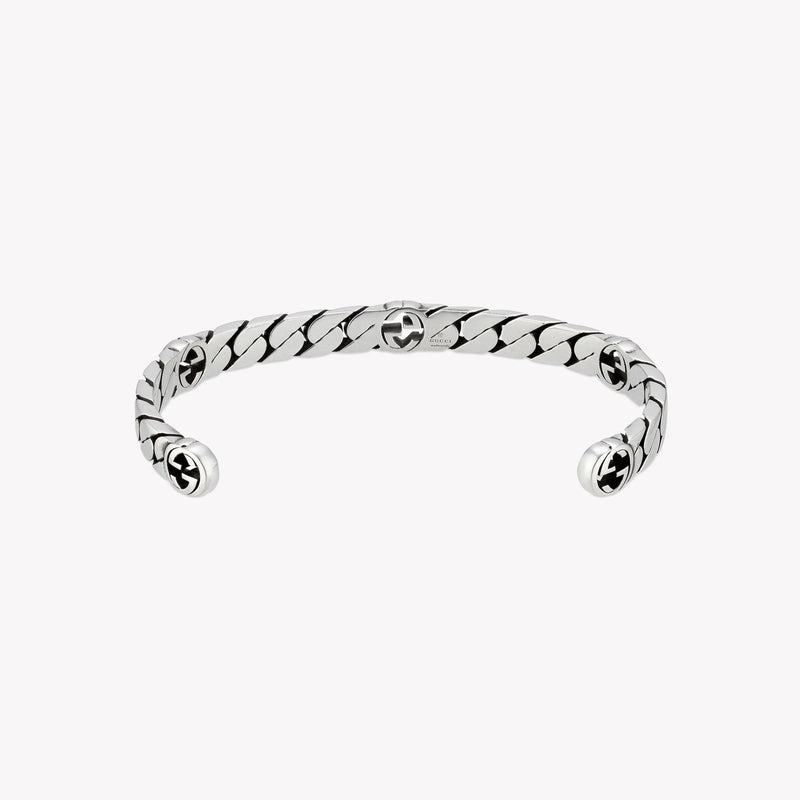 Interlocking G Cuff Sterling Silver Bracelet | YBA661526001 by i-watch