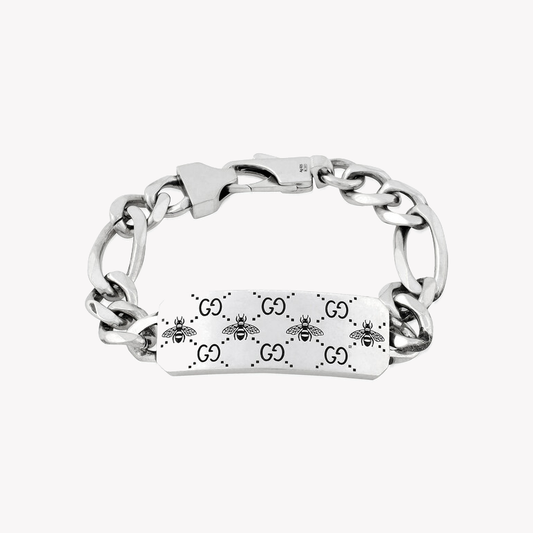 Signature Silver Bee Bracelet with Motif | YBA728264001