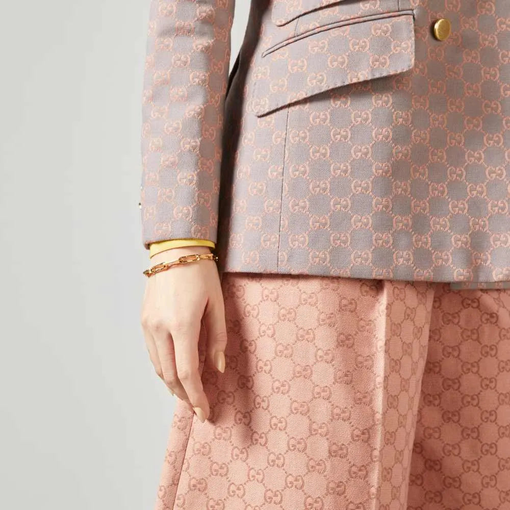 Gucci Link to Love Wide Chain Bracelet in Rose Gold | YBA744753001