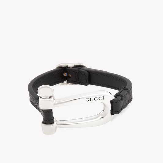 Gucci Stirrup Motif Horsebit Symbols Bracelet – Size 17 | YBA759757001