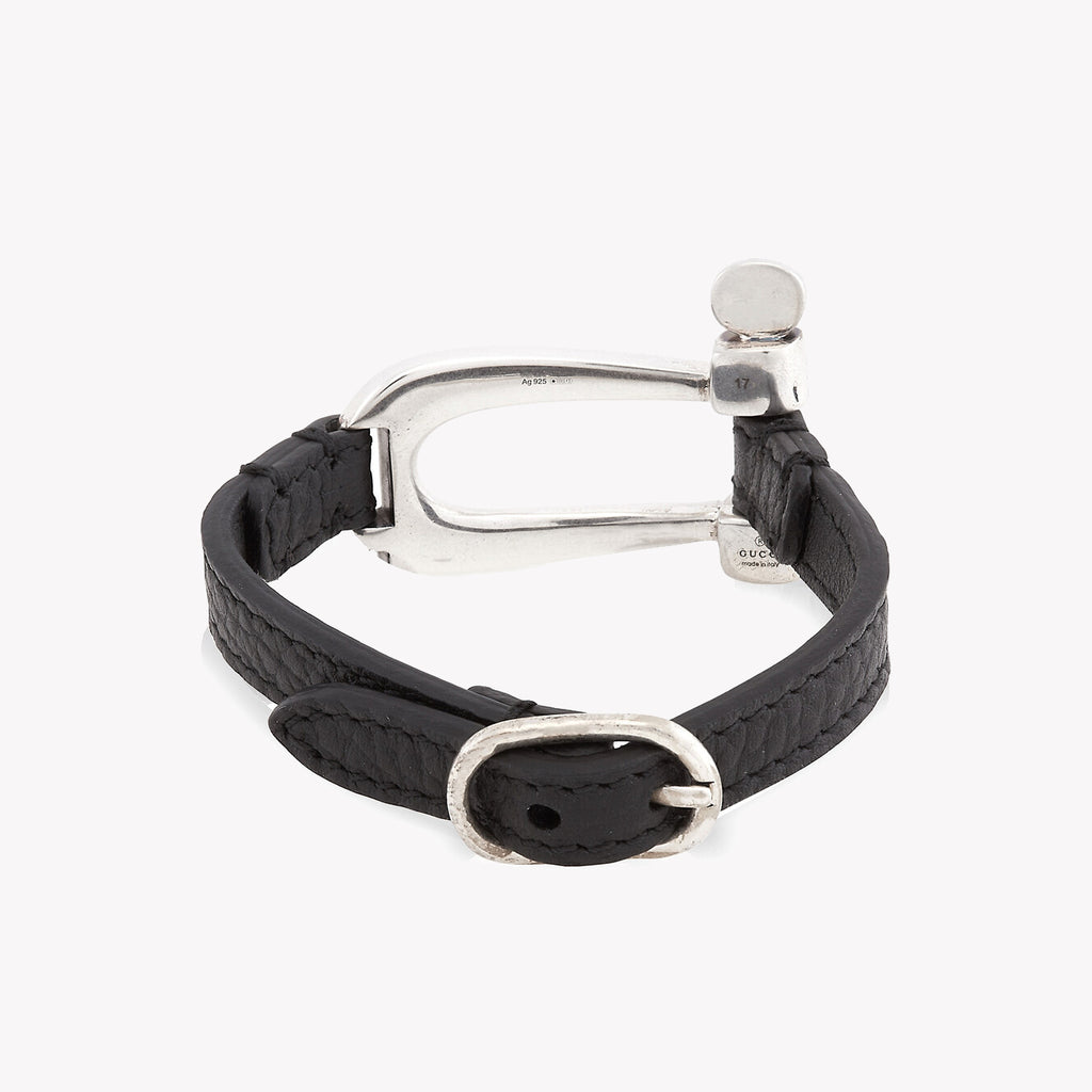 Gucci Stirrup Motif Horsebit Symbols Bracelet – Size 17 | YBA759757001