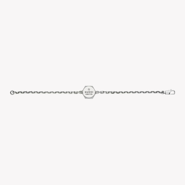 Gucci Trademark Thin Sterling Silver Link Bracelet | YBA779169001 by i-watch