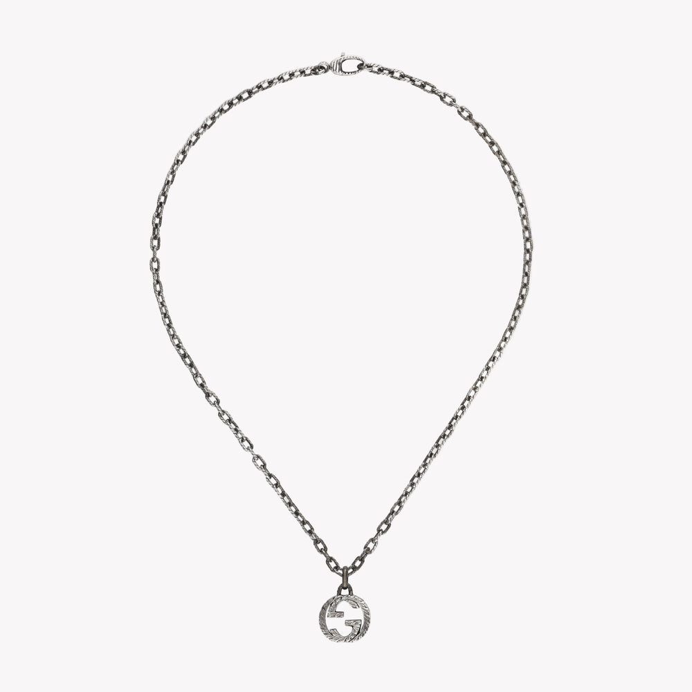 Gucci Interlocking Pendant Necklace in Silver | YBB455307001 by i-watch