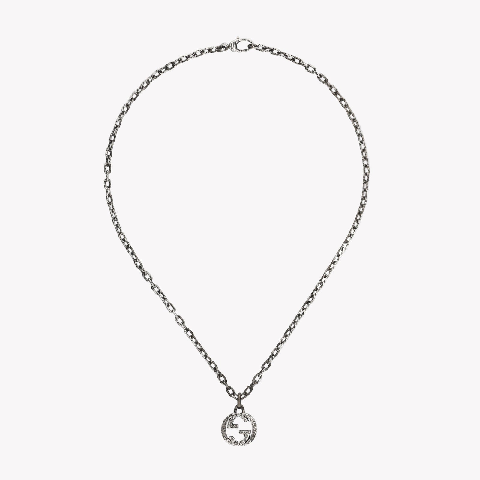 Gucci Interlocking Pendant Necklace in Silver | YBB455307001 by i-watch