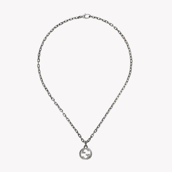 Gucci Interlocking Pendant Necklace in Silver | YBB455307001 by i-watch