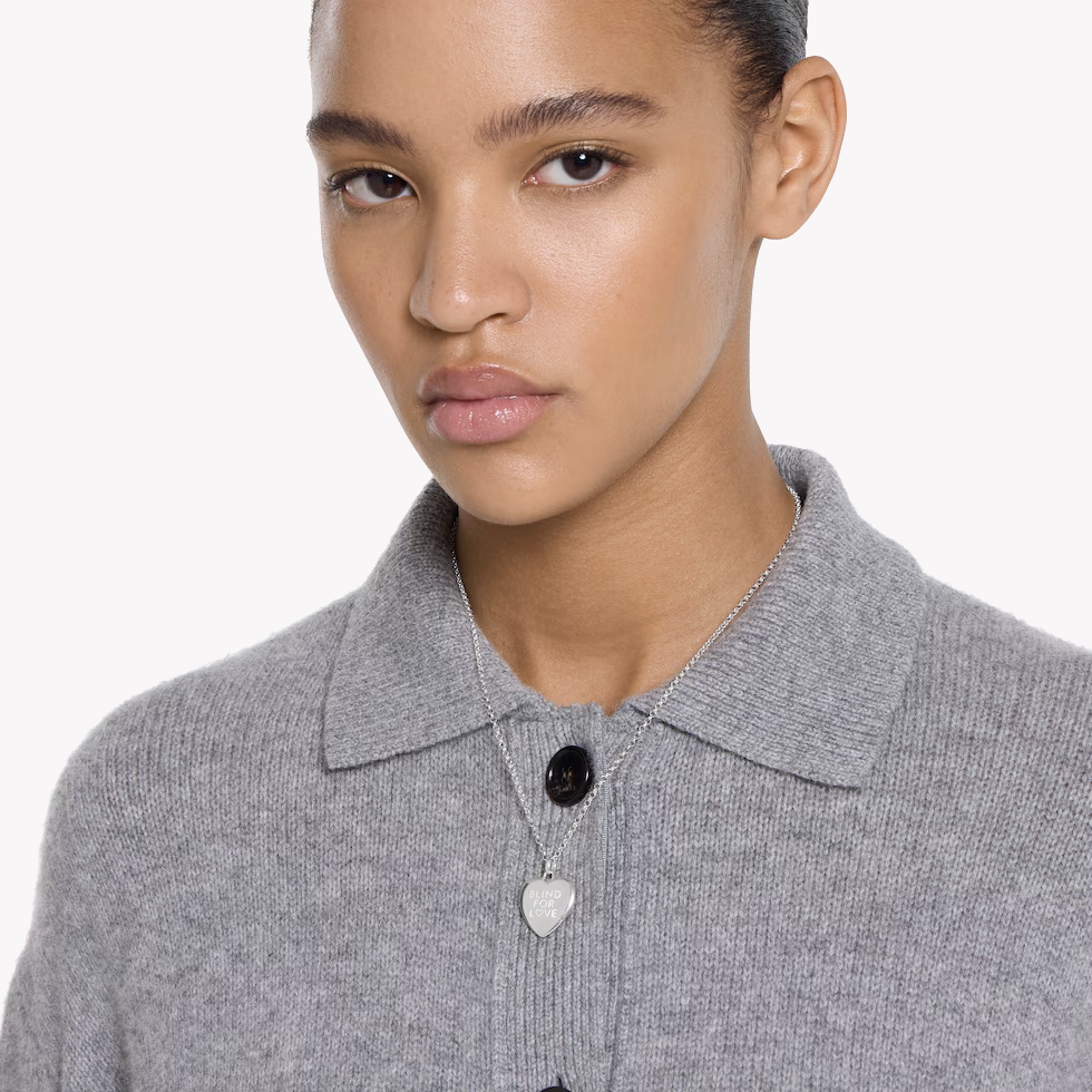 Blind for Love Pendant Necklace with Gucci Bar in Rose Gold | YBB45554200100U