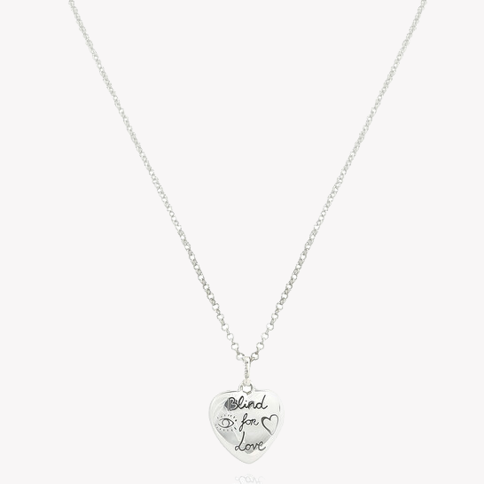 Blind For Love Necklace in Silver with Heart Pendant | YBB455542001 by i-watch