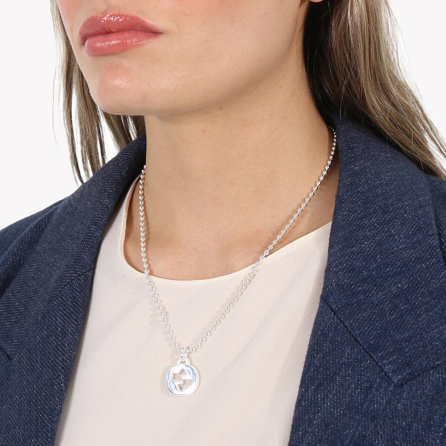 Interlocking G Necklace in Silver | YBB479219001