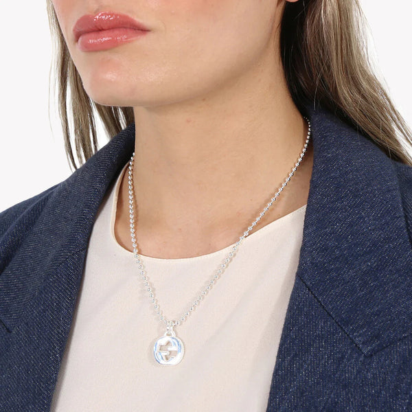 Interlocking G Necklace in Silver | YBB479219001 by i-watch