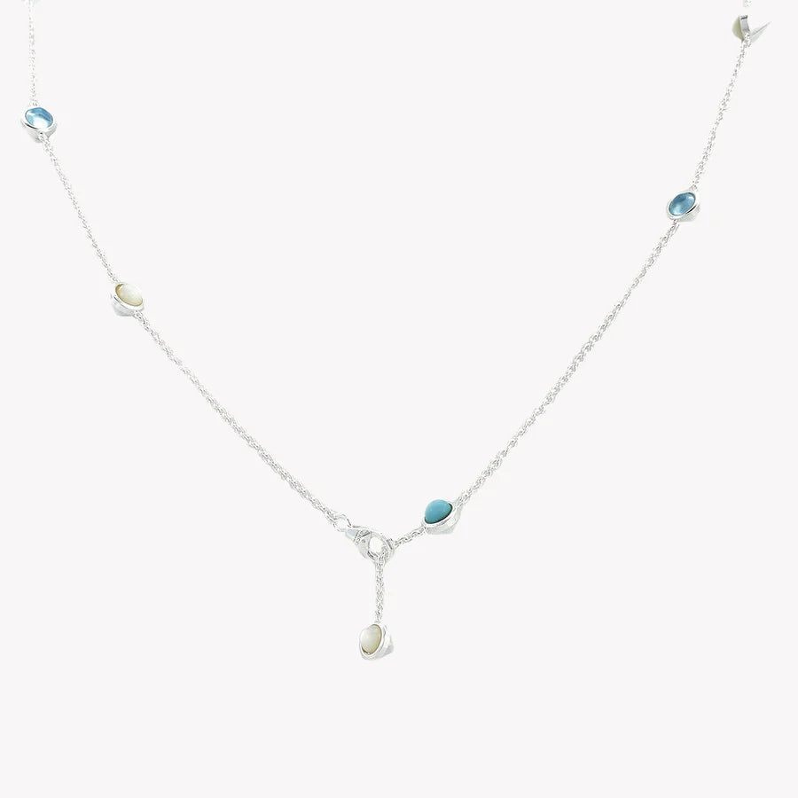 Gucci GG Marmont Mother of Pearl & Topaz Double G Pendant Necklace | YBB527399001 by i-watch