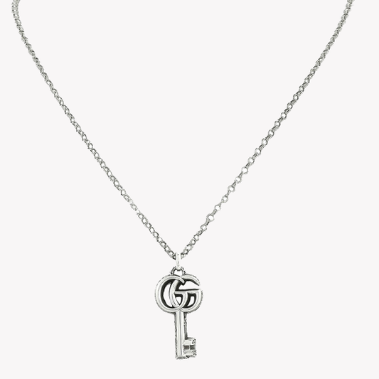 Double G Key Necklace in Rose Gold | YBB627757001