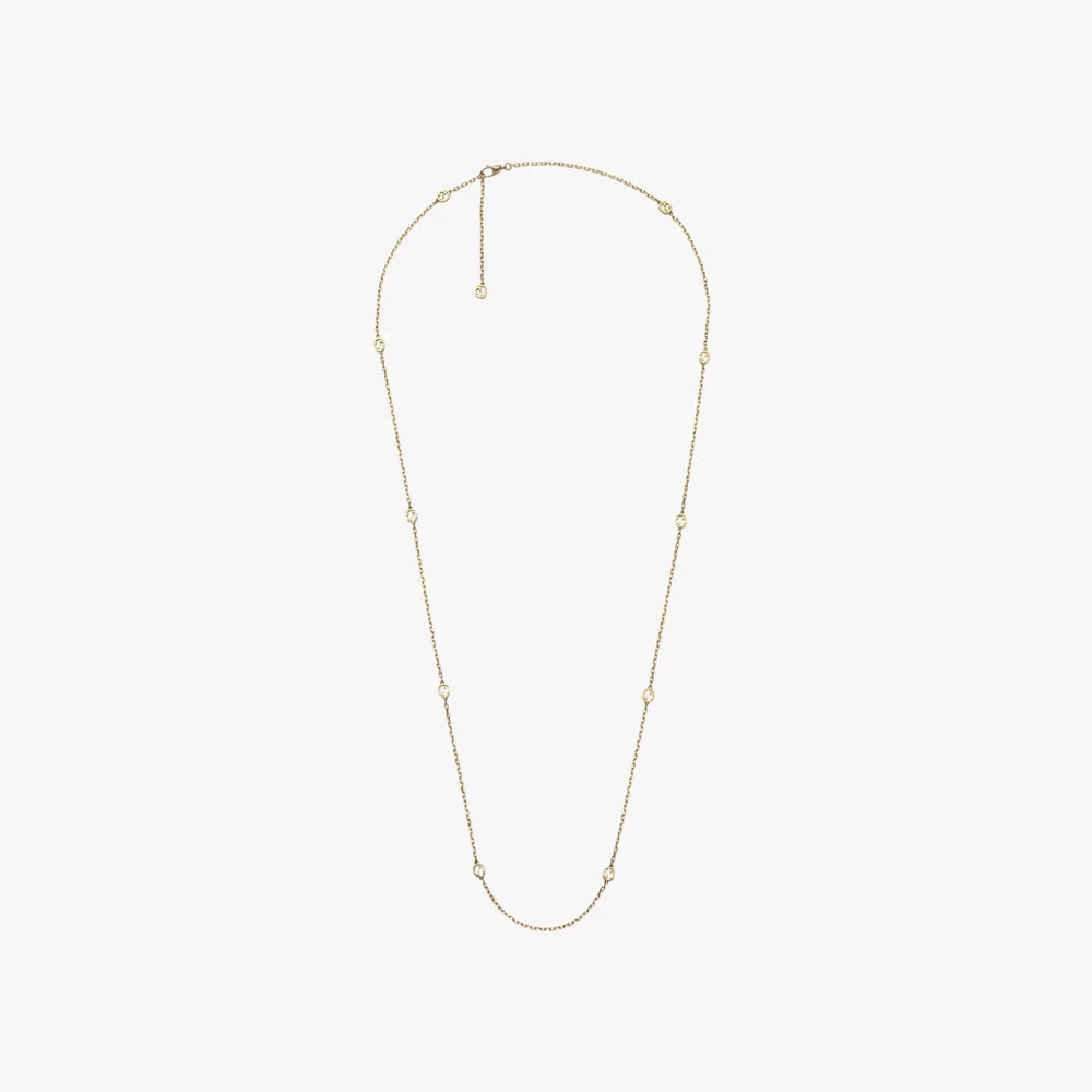 Long Gucci Interlocking Necklace in Yellow Gold with Double G Details | YBB631761001 by i-watch