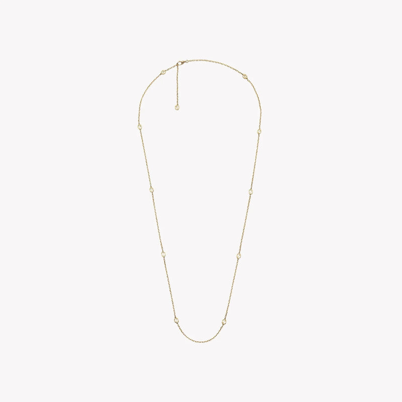Long Gucci Interlocking Necklace in Yellow Gold with Double G Details | YBB631761001 by i-watch