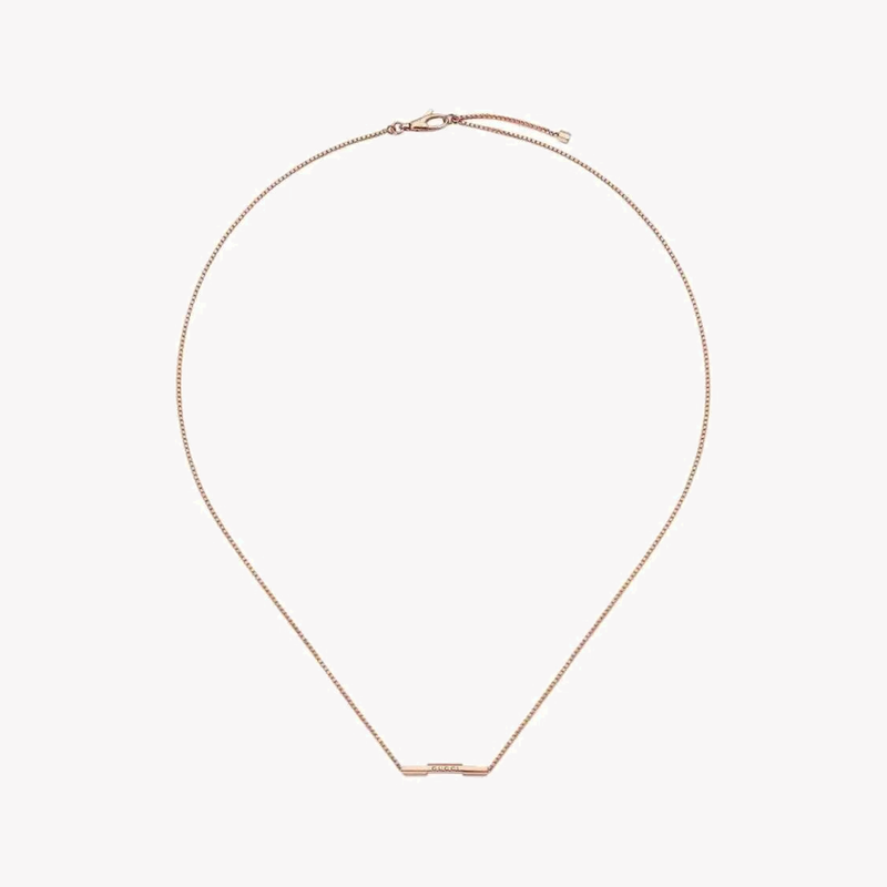 Link to Love Necklace with Gucci Bar in Rose Gold | YBB662108002 by i-watch