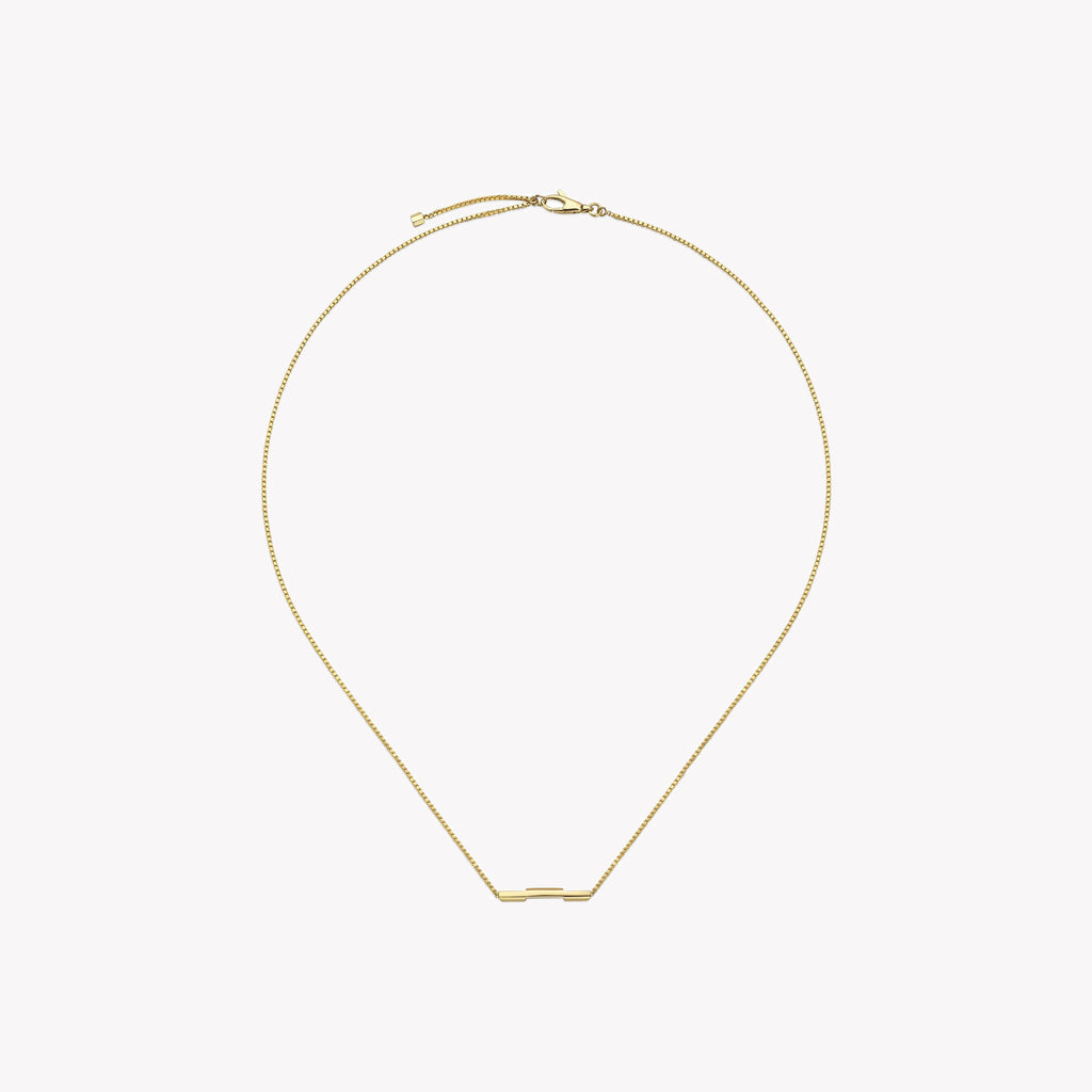 Link to Love Necklace with Gucci Bar in Rose Gold | YBB662108002