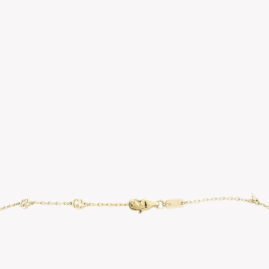 Gucci Interlocking G 0.27Ct Diamond Necklace in 18K Yellow Gold | YBB729402002
